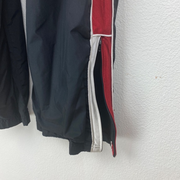 Vtg 90's Cheetah Mens Black Sports Gym Pants XL 18-20 Red Stripe Mesh Pockets - Picture 5 of 8